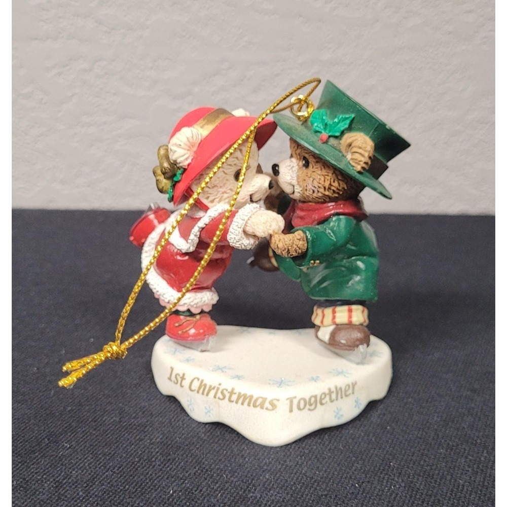 Mistletoe Magic Collection "1st Christmas Together" Bears Skating Xmas Ornament